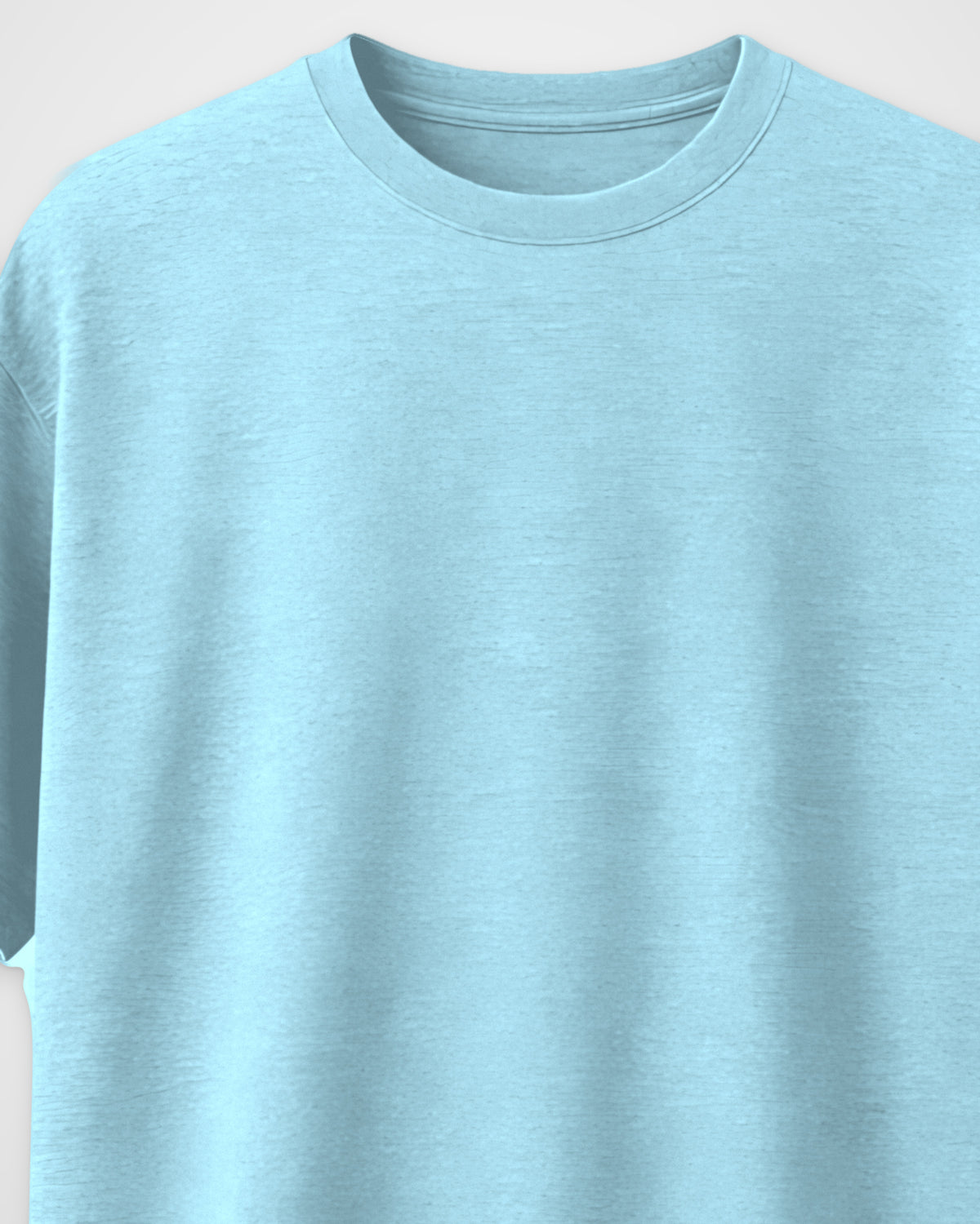 Baby Blue Oversized T-Shirt – Topographic Line Back Print – Unisex, detail