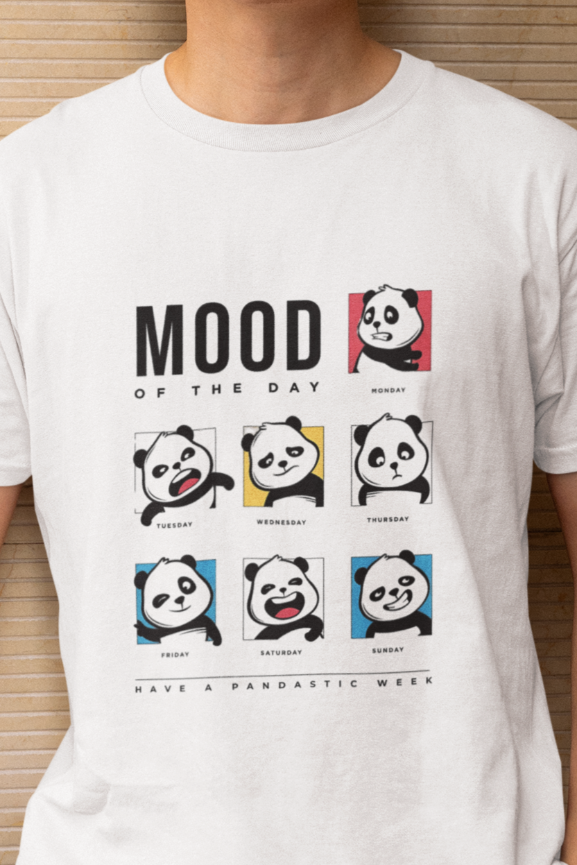 Mood of The Day Panda T-Shirt – Fun & Expressive Graphic Tee