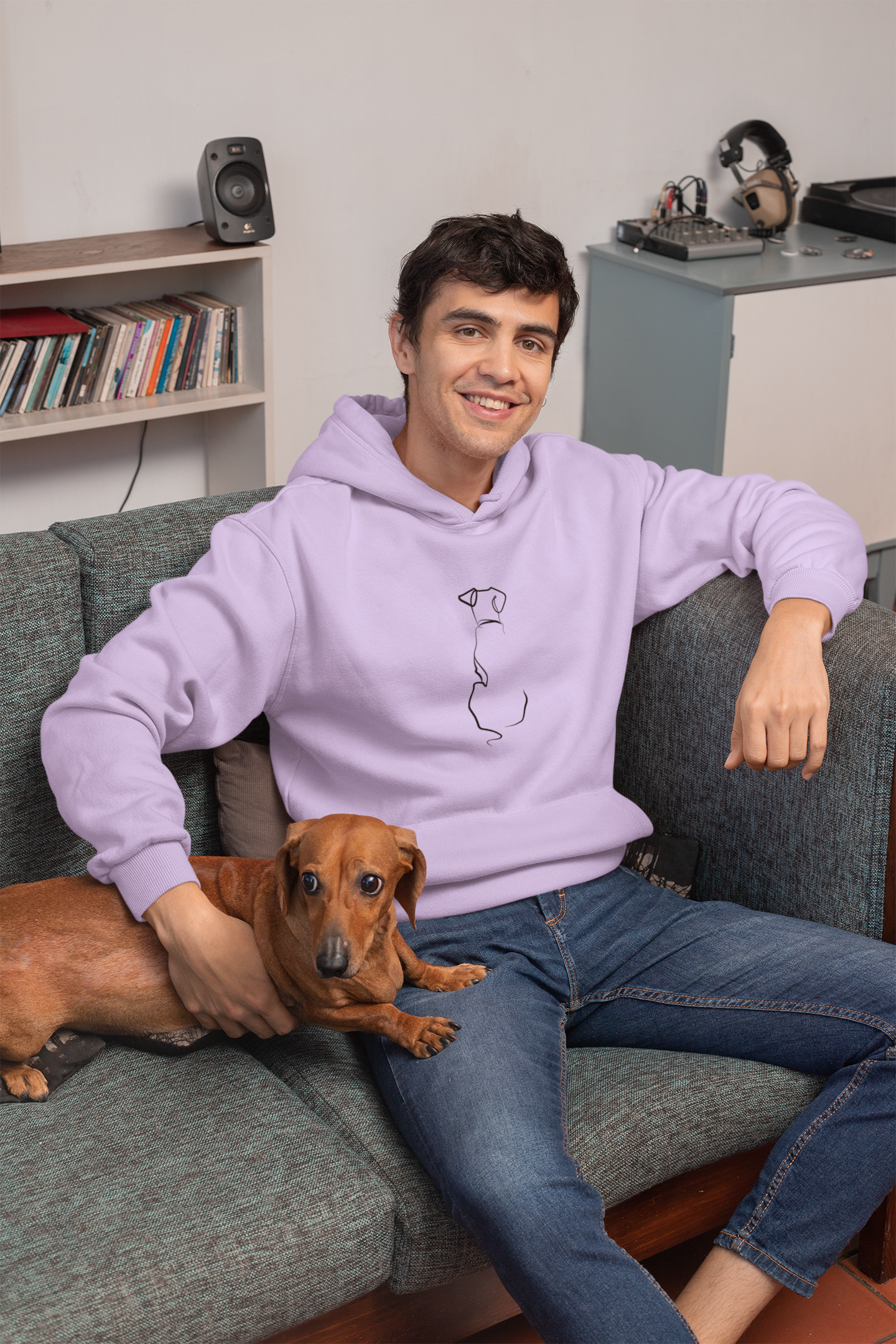 Minimalist Dog Line Art Hoodie – Comfort & Style for Pet Lovers