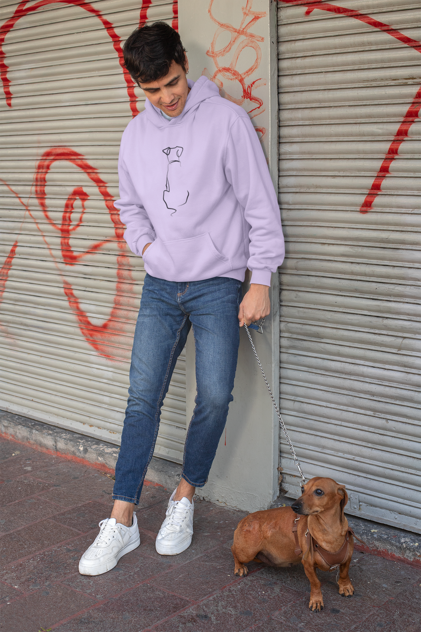 Minimalist Dog Line Art Hoodie – Comfort & Style for Pet Lovers