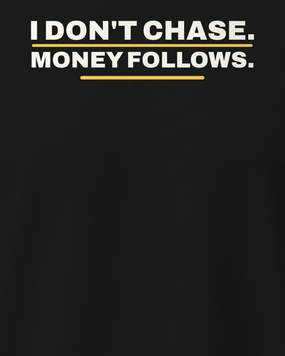 Black regular fit tee, close-up of the back print text – digital mockup