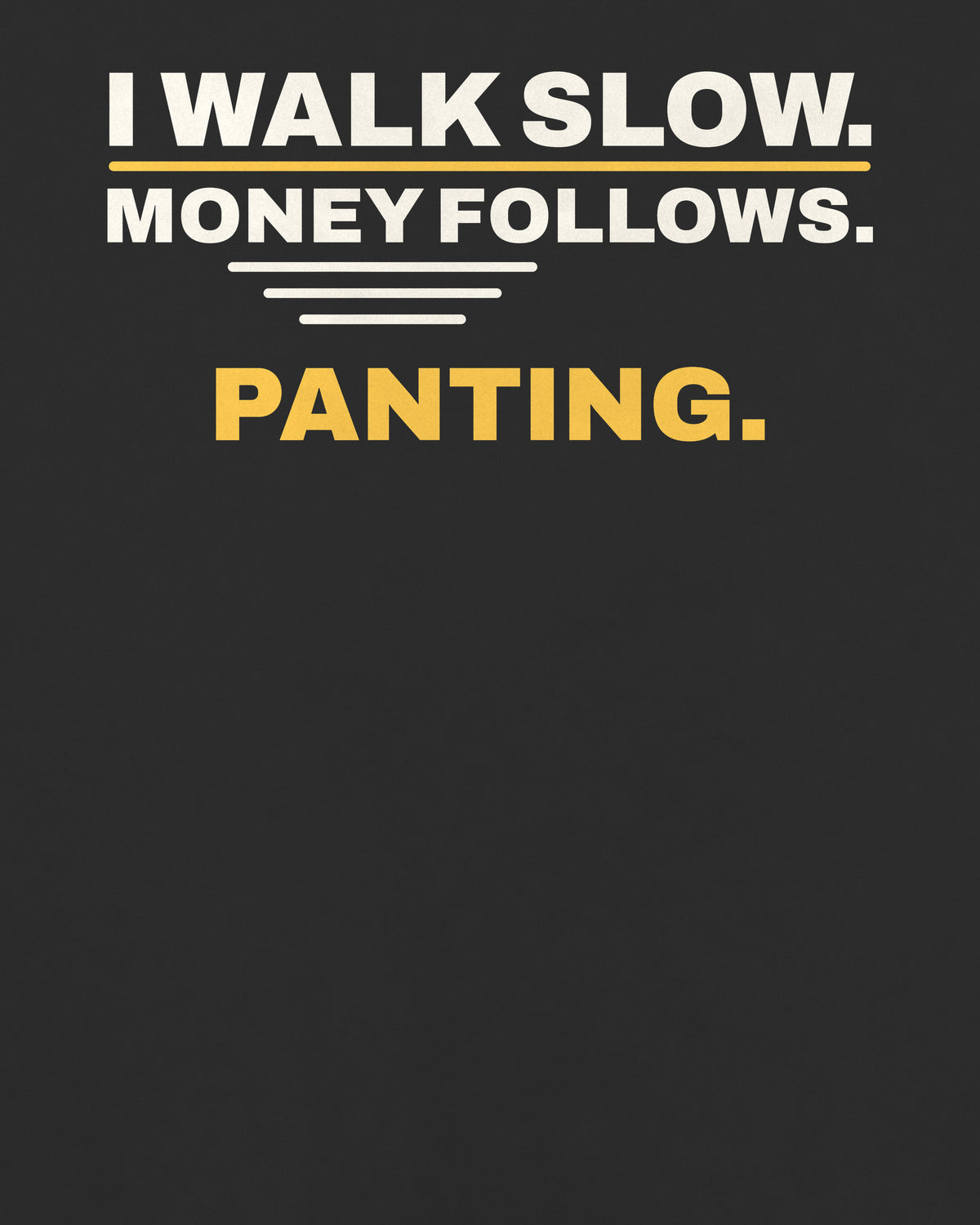 Black oversized tee, close-up of the back print text – digital mockup