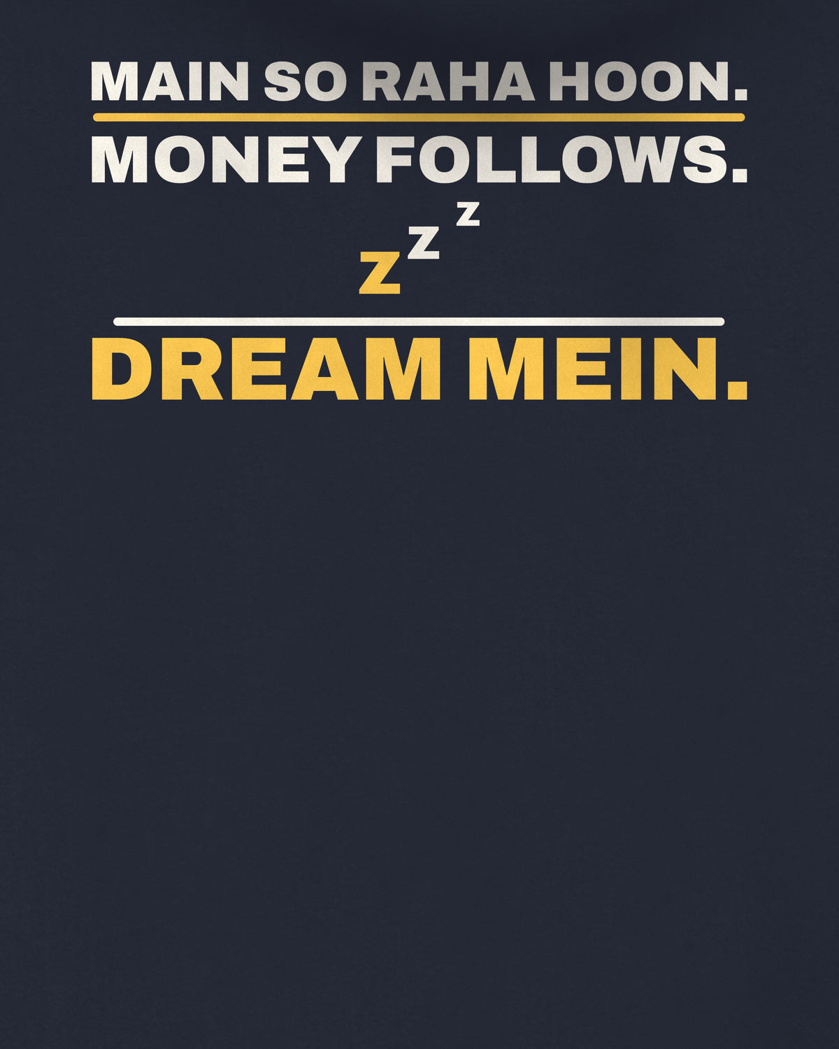 Navy Blue oversized hoodie, close-up of the back print text – digital mockup
