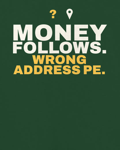 Bottle Green oversized tee, close-up of the back print text – digital mockup