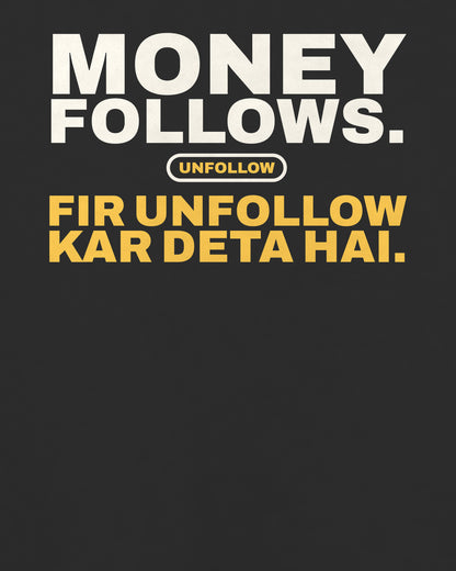 Black oversized tee, close-up of the back print text – digital mockup