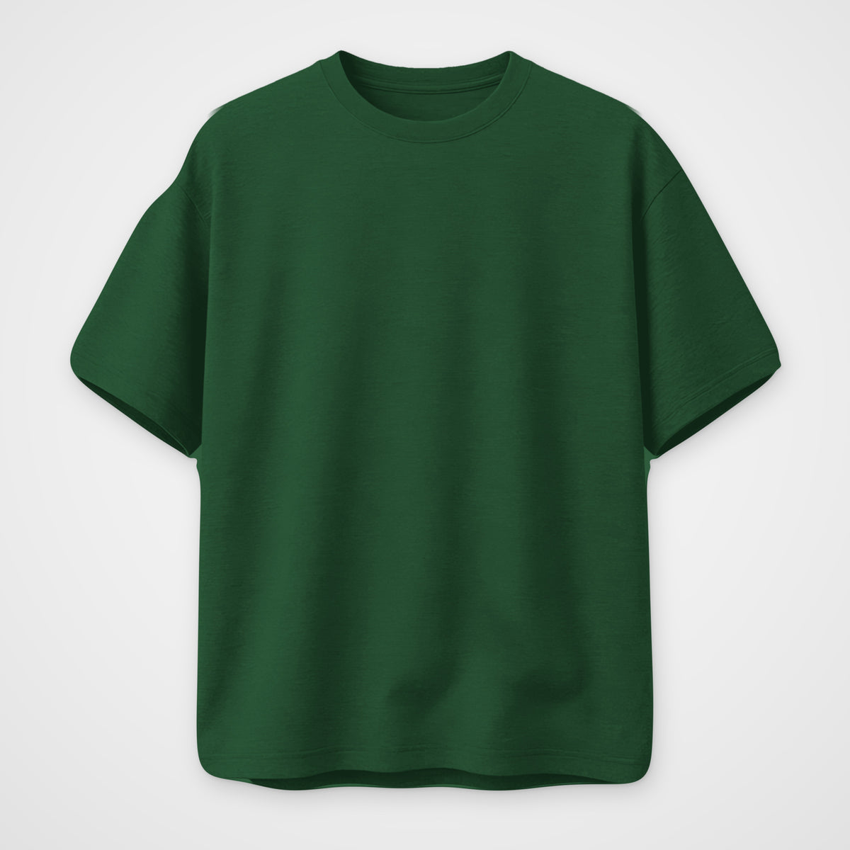 Bottle Green oversized t-shirt, front view