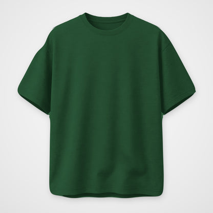 Bottle Green oversized t-shirt, front view