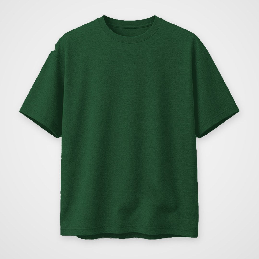 Bottle Green oversized t-shirt, front view