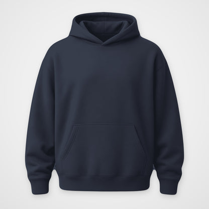 Navy Blue oversized hoodie, front view