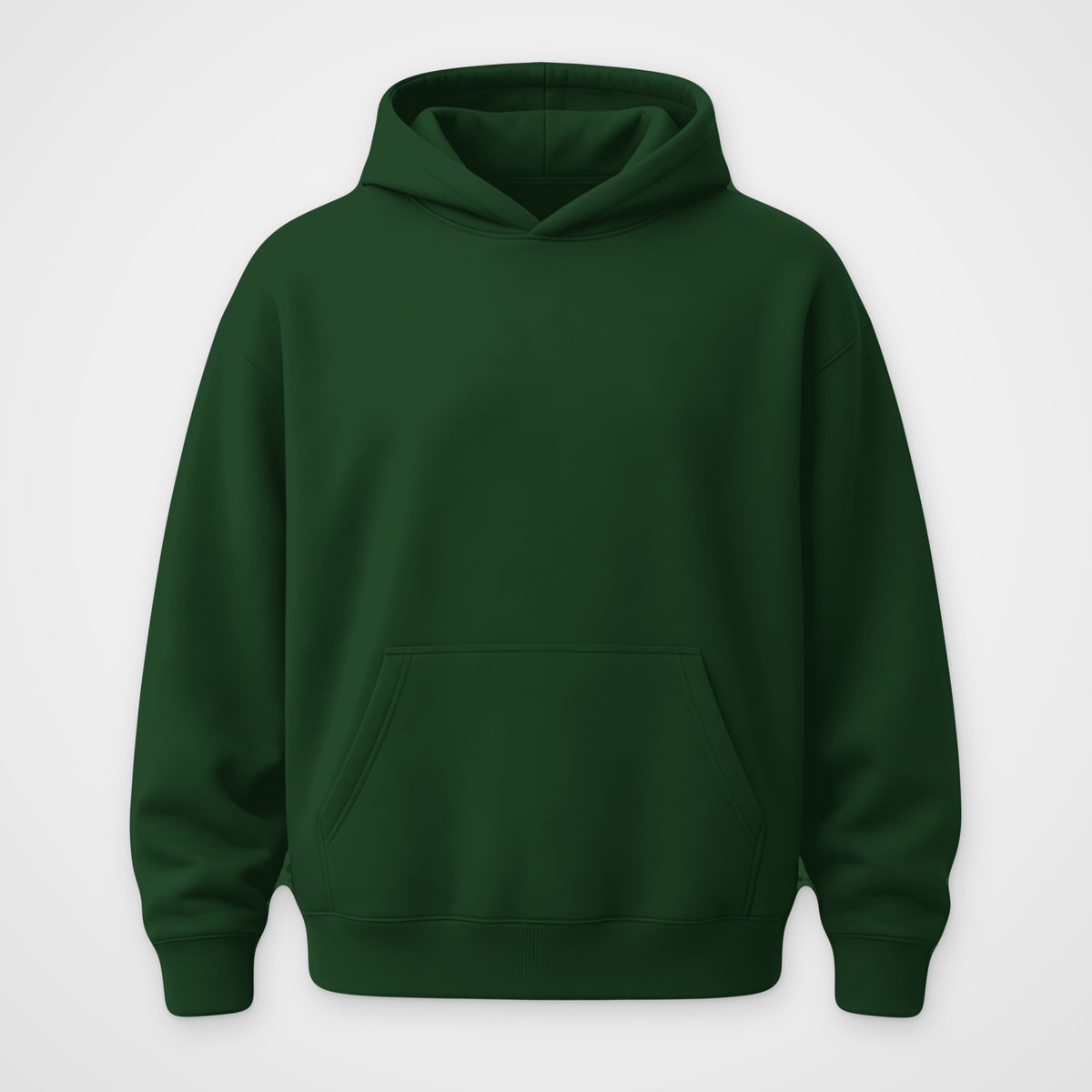 Bottle Green Oversized Hoodie, front view