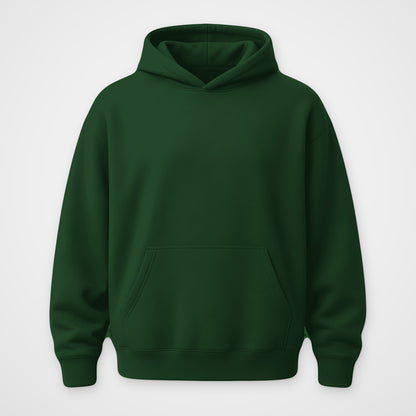 Bottle Green Oversized Hoodie, front view