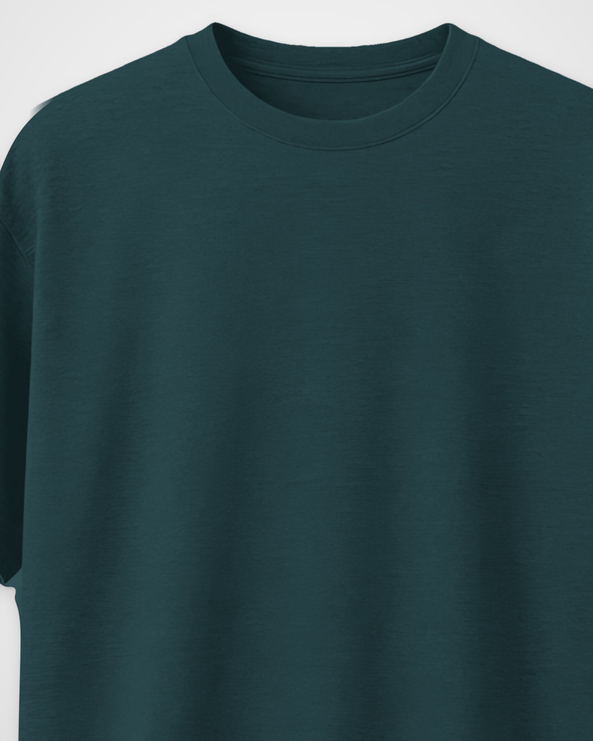 Petrol Blue Oversized T-Shirt – Care Label Back Print – Unisex, detail