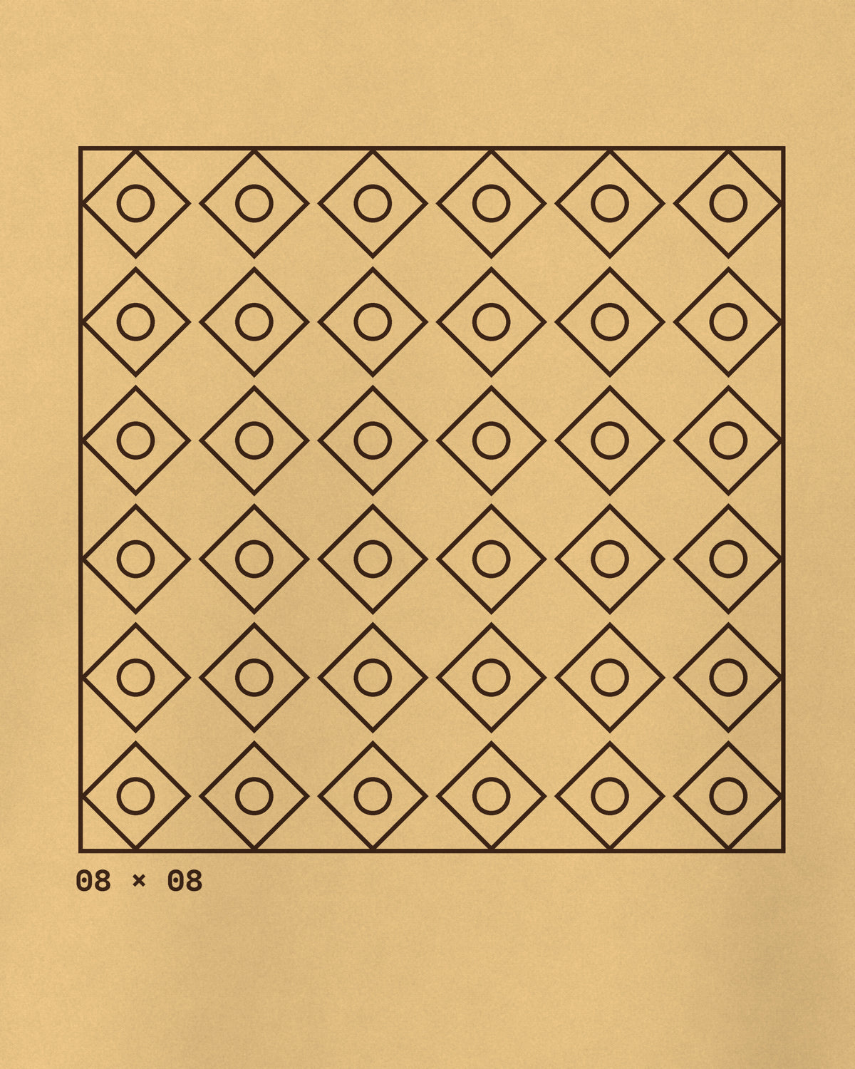 Beige Regular Fit T-Shirt – Geometric Line Front Print (detail)