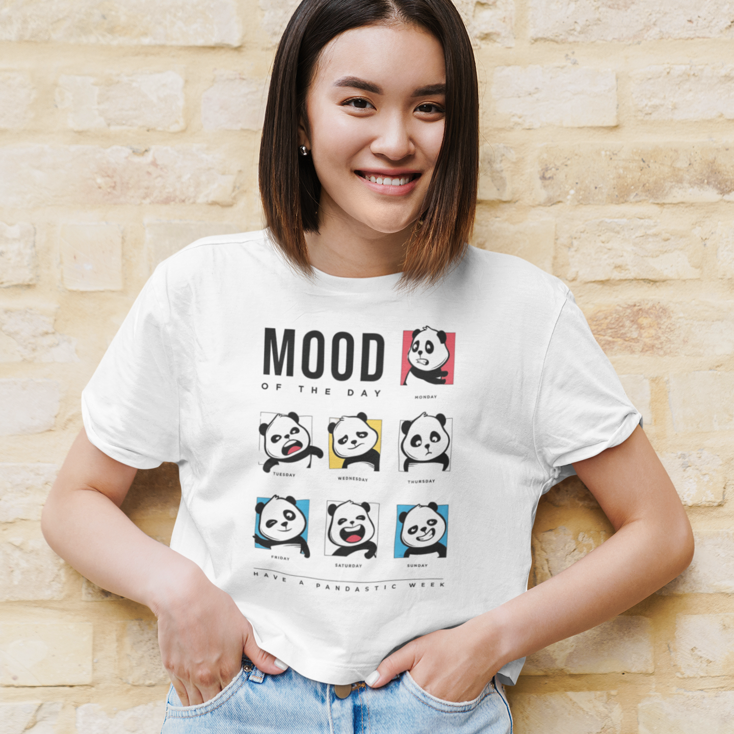 Mood of the Day Panda Crop Top