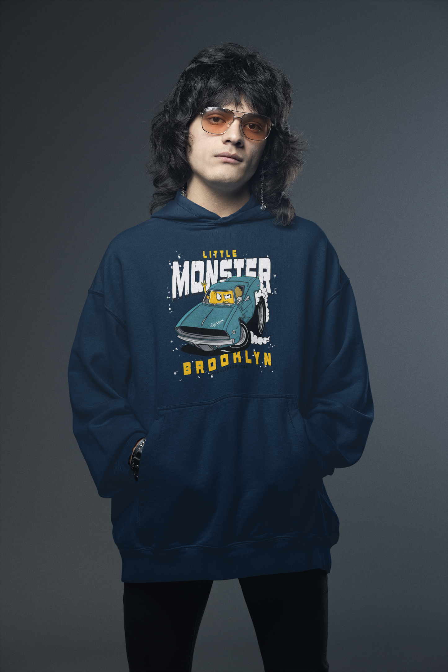 Little Monster Brooklyn Oversized Hoodie – Vintage Car Edition