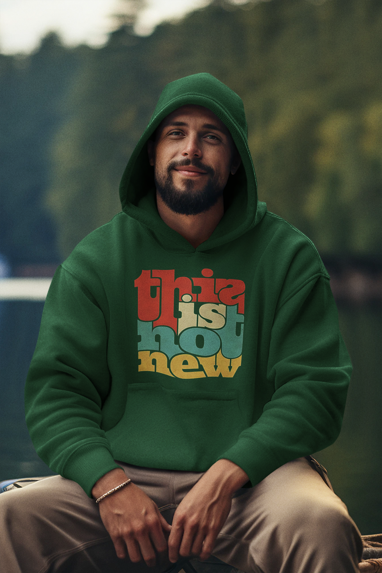 Retro-Inspired "This Is Not New" Pullover Hoodie