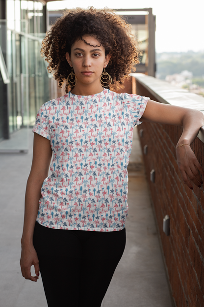 Tropical Bliss Palm Tree Crop Top