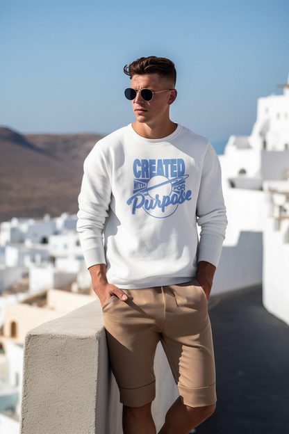 Created With Purpose - White Crewneck Sweatshirt